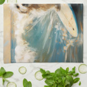 コトンドゥチュラービーチサーフィン絵画ズ キッチンタオル (折り畳み)