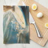 コトンドゥチュラービーチサーフィン絵画ズ キッチンタオル (四つ折り)