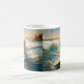 コトンドゥチュラービーチサーフィン絵画ズ コーヒーマグカップ (中央)