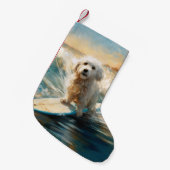 コトンドゥチュラービーチサーフィン絵画ズ スモールクリスマスストッキング (正面 (吊り時))