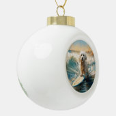 コトンドゥチュラービーチサーフィン絵画ズ セラミックボールオーナメント (左)