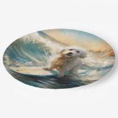 コトンドゥチュラービーチサーフィン絵画ズ ペーパープレート (アングル)