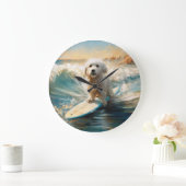 コトンドゥチュラービーチサーフィン絵画ズ ラージ壁時計 (ホーム)