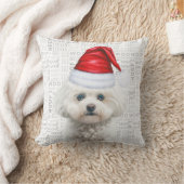 コトンドチュリードッグウォーターカラークリスマス クッション (ブランケット)