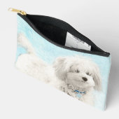 コトンドチュレ絵を描アのかわいいオリジナルペットドッグアート アクセサリーポーチ (見開き)