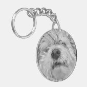 コトン・ド・チュラードッグ キーホルダー (正面左)