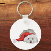 コトン・ド・チュレアール - 待っています キーホルダー (正面)