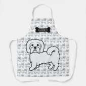 コトン・ド・テュレア かわいいキャラクタードッグ ネーム入り エプロン (正面)
