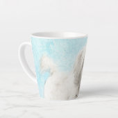 コトン·ド·トゥリ絵画アの可愛いオリジナル·ドッグアート カフェラテマグ (左アングル)