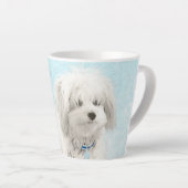 コトン·ド·トゥリ絵画アの可愛いオリジナル·ドッグアート カフェラテマグ (右アングル)