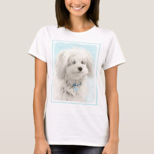 コトン·ド·トゥリ絵画アの可愛いオリジナル·ドッグアート Tシャツ