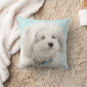 コトン・ド・絵画チュリーズ – かわいいオリジナルドッグアート クッション (ブランケット)