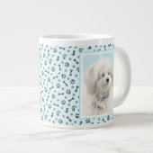 コトン・ド・絵画チュリーズ – かわいいオリジナルドッグアート ジャンボコーヒーマグカップ (正面右)