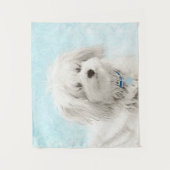 コトン・ド・絵画チュリーズ – かわいいオリジナルドッグアート タペストリー (正面)