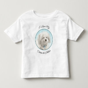 コトン・ド・絵画チュリーズ – かわいいオリジナルドッグアート トドラーTシャツ