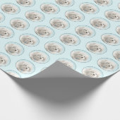 コトン・ド・絵画チュリーズ – かわいいオリジナルドッグアート ラッピングペーパー (角)