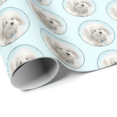 コトン・ド・絵画チュリーズ – かわいいオリジナルドッグアート ラッピングペーパー (ロールコーナー)