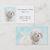 コトン・ド・絵画チュリーズ – かわいいオリジナルドッグアート 名刺 (正面/裏面)