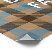 コト保ッシュタータンチェックとCalm and Dinna Fash ポスター (角)