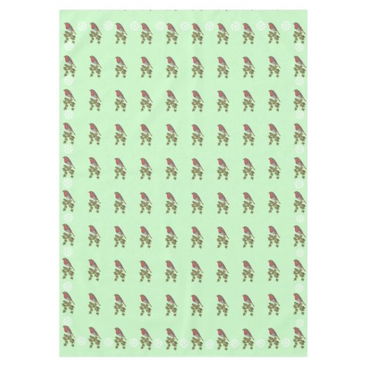 コドモはツタの葉の上に野生の鳥の上にとまった テーブルクロス (正面)