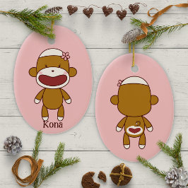 コナザソックモンキークリスマスツリー セラミックオーナメント