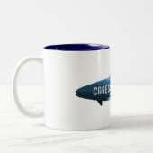 コナスレイクニューヨークフィッシュ ツートーンマグカップ (左)