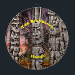 コナハワイ州ティキ部族会議 ダーツボード<br><div class="desc">ハワイの大きな島にあるプーホヌア・オホナウノのティキ族は、訪問者にとって興味深い記念品を作る。</div>