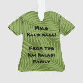 コナパームズハワイアンリーフトロピカルアロハシャツ オーナメント (裏面)