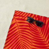 コナパームハワイアンリーフトロピカルレッド ビーチタオル (インサイチュ)