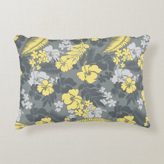 コナベイハワイアンハイビスカス アクセントクッション (正面)