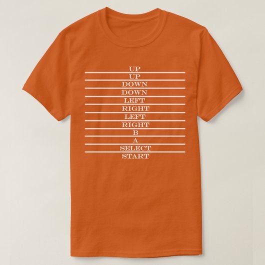 コナミのコードコントラビデオゲーム Tシャツ (デザイン正面)