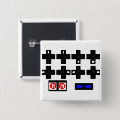 コナミ・コントラコード 缶バッジ (正面&裏面)