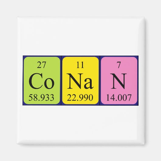 コナン周期表名磁石 マグネット (正面)