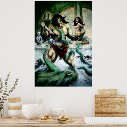 コナン対タコ ポスター (キッチン)