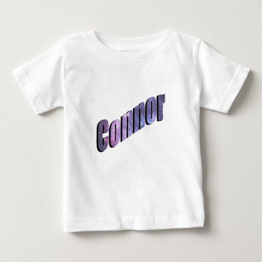 コナー、青い星雲の雲から作られた名前 ベビーTシャツ (正面)