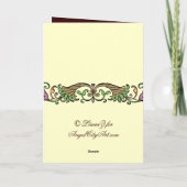 コニカミディアムサンクスギビング折りたたみ招待状 シーズンカード (裏面)