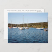 コニストンウォータークンブリアイングランド ポストカード (正面/裏面)