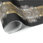 コニャックモノグラム光沢美しい ラッピングペーパー (ロールコーナー)