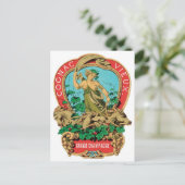 コニャックヴューグランデシャンパーニュヴィンテージラベルアート ポストカード (スタンド正面)