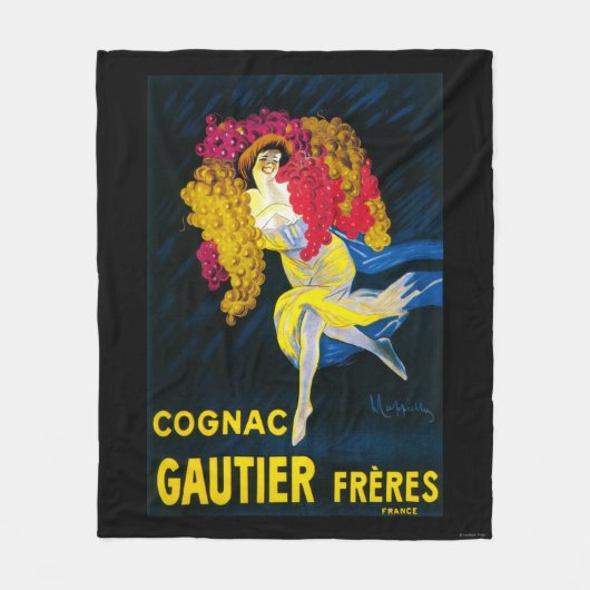 コニャックGautier昇進のPosterFrance フリースブランケット (正面)