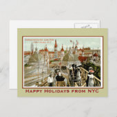 コニーアイランドのクリスマス シーズンポストカード (正面/裏面)