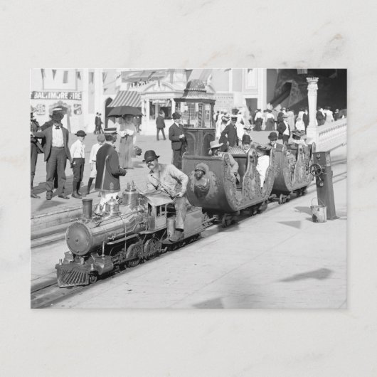 コニーアイランドのミニチュア鉄道 1905年 ポストカード (正面)