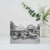 コニーアイランドのヤギの馬車、1910年 ポストカード (スタンド正面)