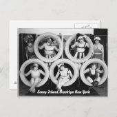 コニーアイランドのヴィンテージの郵便はがき ポストカード (正面/裏面)