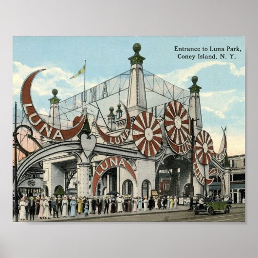 コニーアイランドエントランスヴィンテージインスパイア ポスター (正面)