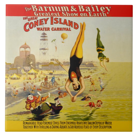 コニーアイランドサイドショーポスター タイル (正面)