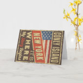 コニーアイランドニューヨーク カード (黄色い花)