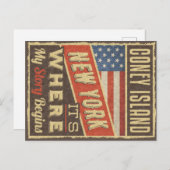 コニーアイランドニューヨーク ポストカード (正面/裏面)