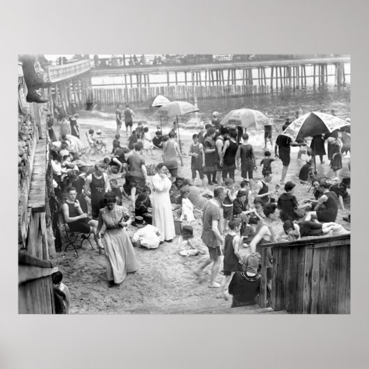 コニーアイランドビーチシーン ポスター (正面)