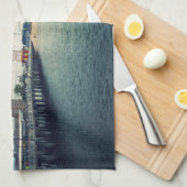 コニーアイランドビーチパノラマ キッチンタオル (四つ折り)